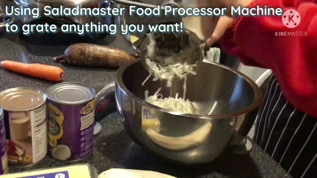 'Grating cassava using Saladmaster Food Processor'