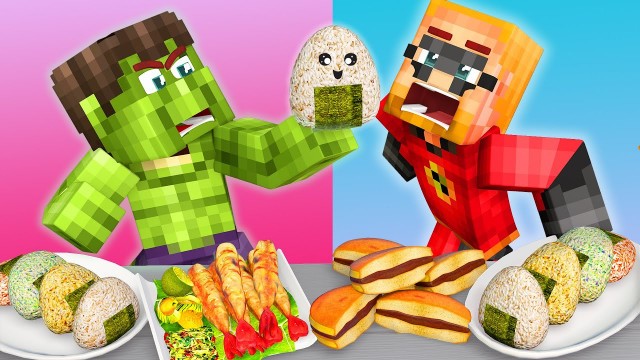 'Monster School: Fast food Mukbang ( Credible  Vs.STEVE HULK  ) MUKBANG MINECRAFT ANIMATION 3D'