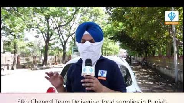 'Sikh Channel delivering food supplies in Punjab.'