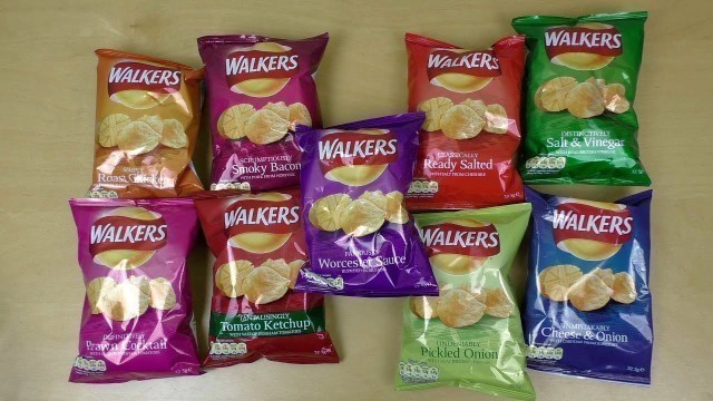 'Walkers Crisps 9 Flavors Guide'