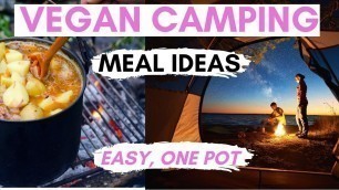 'Vegan camping food ideas and packing list / Easy one pot meals / Beginner friendly vegan recipes'