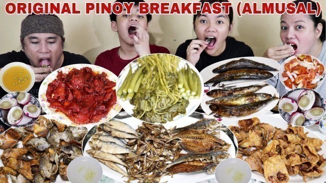 'Pinoy breakfast original Almusal danggit,dried pusit,tinapa,daing ,Tuyo ,dilis,tocino steam gulay'