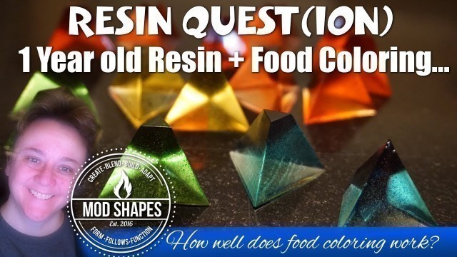 'Using Food Coloring in Resin - Yes it works!'