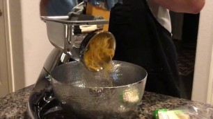 'Shredded cheese using Saladmaster Machine'