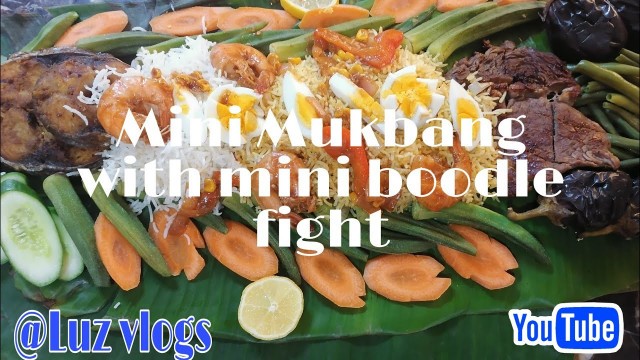 'Mini mukbang with mini boodle fight( vegetable mukbang'