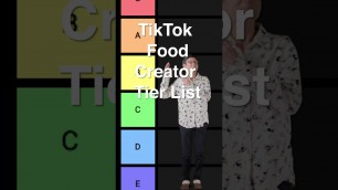 'TikTok Food Creator Tier List!'