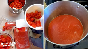 'Part 1: Preparing Tomatoes for Canning - Tomato Sauce & Juice from Scratch'