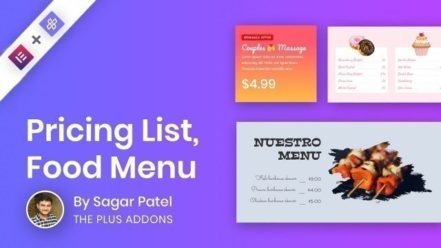 'Pricing Table | Food Menu | Restaurant Menu | Service List/Menu using The Plus Addons for Elementor'