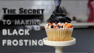 'How to Make Black Buttercream Frosting | CHELSWEETS'