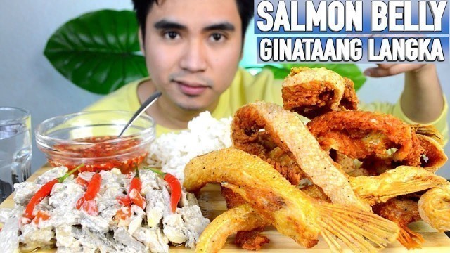 'CRISPY SALMON BELLY AT GINATAANG LANGKA | MUKBANG PHILIPPINES | FILIPINO FOOD | PINOY MUKBANG'