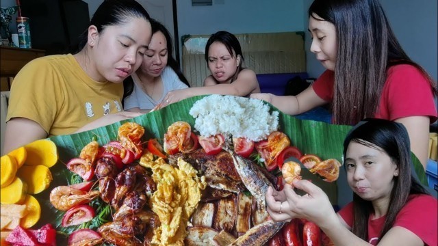 'Boodle fight mukbang| Aprilyn G.'