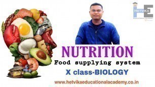 'NUTRITION- Food supplying system,Introduction, X th class Biology. Session -I'