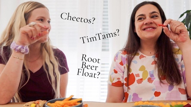 'American tries popular Australian food | Australian tries American food | Mukbang | Snacks'