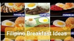 'Filipino Breakfast Ideas| Pagkaing Pinoy| Breakfast'