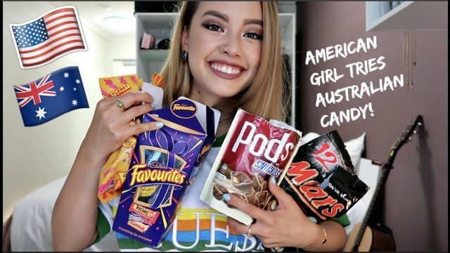 'AMERICAN GIRL TRIES AUSTRALIAN CANDY! // FIRST TASTE TEST REACTION'