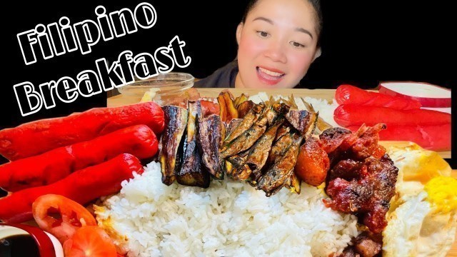 'Pinoy Breakfast | Filipino food mukbang |Ultimate Filipino food | Kamayan mukbang | Avic Santos'