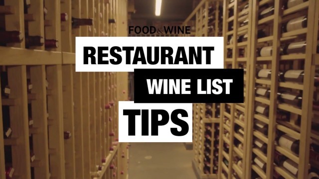 'Ordering From a Restaurant Wine List A Pro | Bottle Service | Food & Wine'