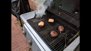 'Smoked Bison Burgers, Weber Genesis II E-310 Propane Gas Grill'