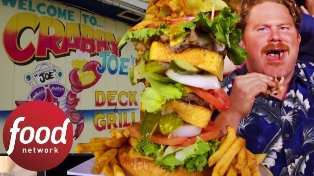 'Can Casey Tackle Crabby Joe\'s Surf & Turf Challenge? | Man v Food'