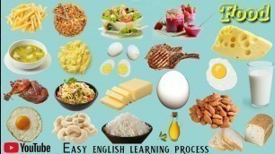 'Foods Name || foods || Easy english learning process'