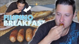 'FOREIGNER TRY FILIPINO FOOD first time!!! DUTCH eats pinoy breakfast'