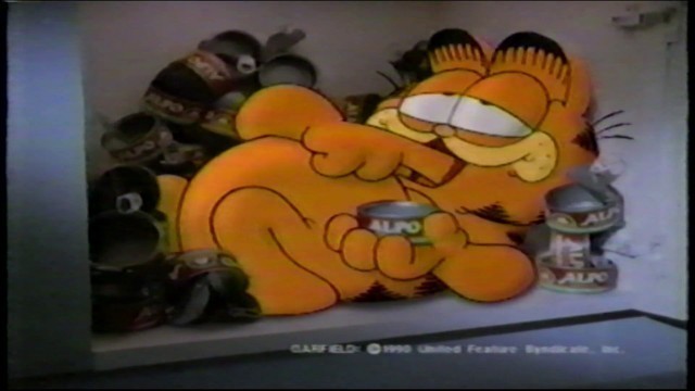 'Alpo Cat Food Garfield 1991 TV Ad Commercial'