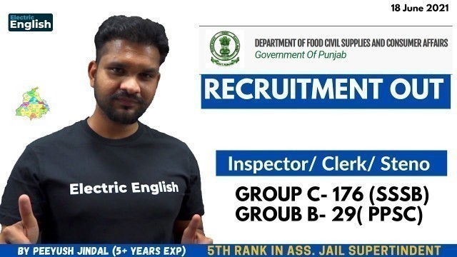 'Department of Food Civil Supplies and Consumer Affairs Recruitment 2021 Out || Group C- 176, B-21'