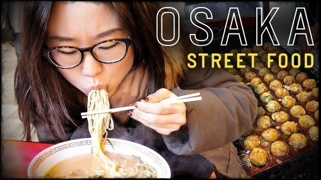 'JAPANESE STREET FOOD in Osaka at Dotonbori Street'