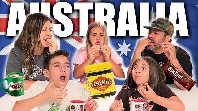 'AMERICAN KIDS TRY AUSTRALIAN SNACKS | American Family Tries Australian Snacks & Vegemite Taste Test'