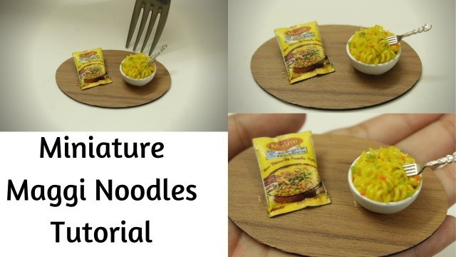 'Miniature Maggi tutorial|Food miniature with air dry clay|Miniature food|Maggi recipe'