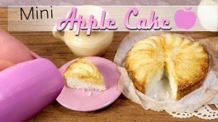 'How To Mini Apple Cake Tutorial // DIY Miniature Food www.sugarcharmshop.dk'