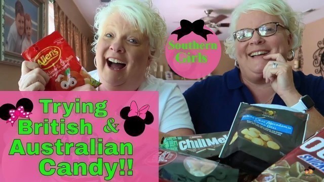 'AMERICAN GIRLS....Trying Australian & British CANDY!!! TASTE TESTING!!'