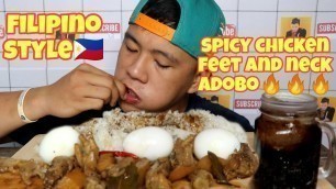 'Filipino Spicy Adobo | Pinoy Mukbang | Filipino Food | Vivas Malimban'