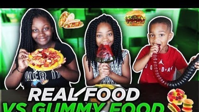 'Real Food vs Gummy Food Kids Compilation'