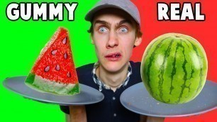 'Gummy Food vs Real Food Challenge'