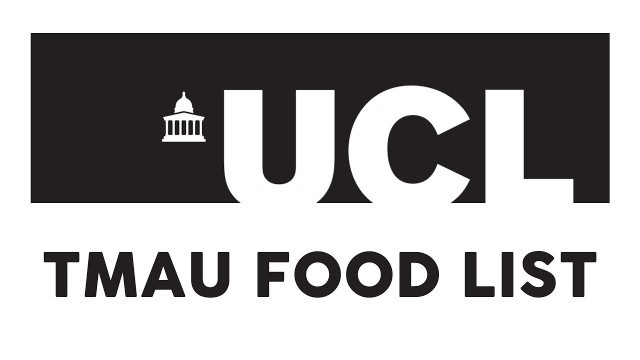 'University College London Hospital - TMAU Food List'