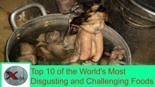 'Top 10 of the World\'s Most Disgusting and Challenging Foods | X- life'