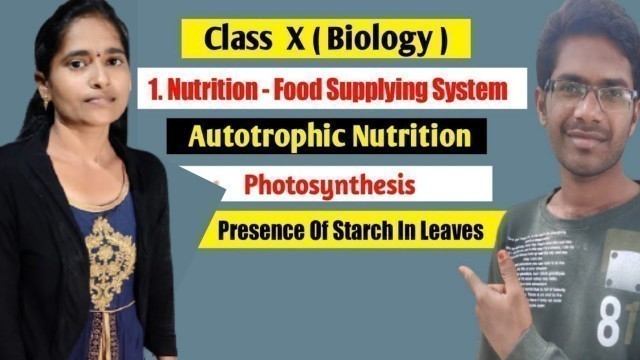 'Nutrition 01  | Food Supplying System | Photosynthesis | Presence Of Starch In Leaves | Pushpalatha'