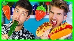 'GUMMY FOOD vs. REAL FOOD 2!'