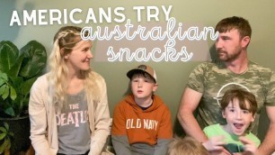 'AMERICANS TRY AUSTRALIAN SNACKS // TRYING NEW FOODS // SNACKS FROM AUSTRALIA'