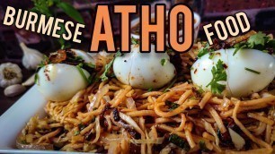 'Atho recipe | Burmese food | chennai famous street food atho | atho soup | Egg bejo'