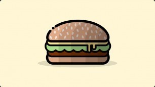 'Inkscape Speed Art - Burger Drawing | Fast food Logo'