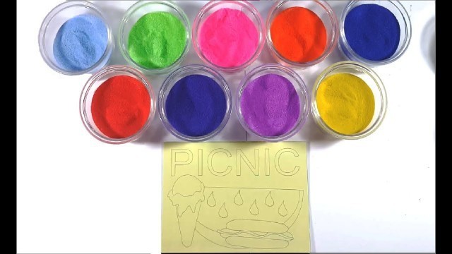 '[ENTI] SAND ART FOR KIDS |  HOW TO PAINTING CUTE FOOD FOR PICNIC | PLAY WITH ENTI'