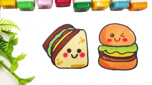 'How To Draw Cute Food Stickers Coloring Pages 2020 - Drawing Food With Copic Markers For Beginners'