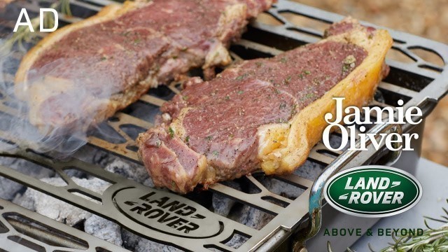 'Grilling a Steak with my Incredible Kitchen Car | Jamie Oliver & Land Rover Part 2 | AD'