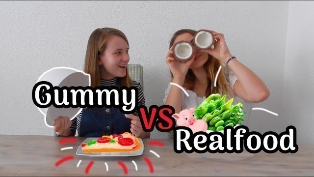 'GUMMY FOOD vs REAL FOOD Challenge 