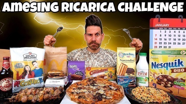 'aMESIng RICARICA CHALLENGE di GENNAIO (10000+ Calorie) MAN VS FOOD'