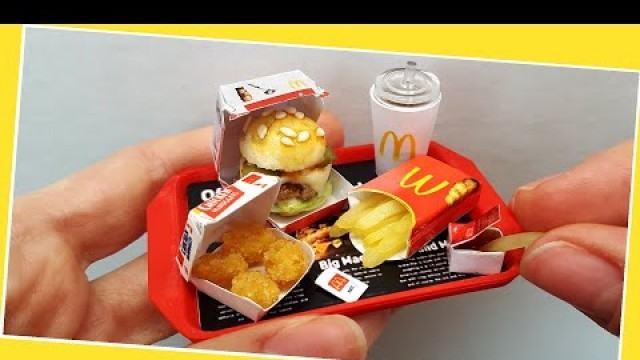 'Mini but REAL McDonald\'s meal with nuggets, fries and ketchup / When You are on a diet :) ASMR'