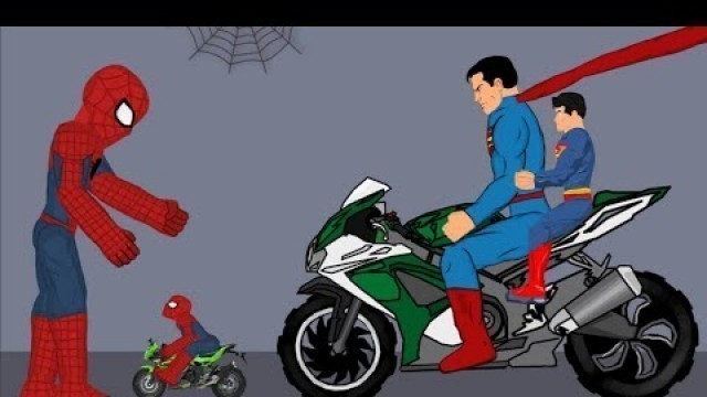 'Spider man vs Superman Funny Animation -  Drawing Cartoons 2'