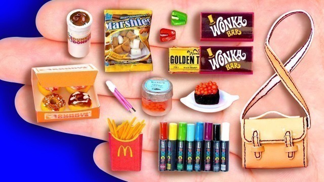 '17 DIY MINIATURE FOODS AND CRAFTS FOR DOLLHOUSE BARBIE'